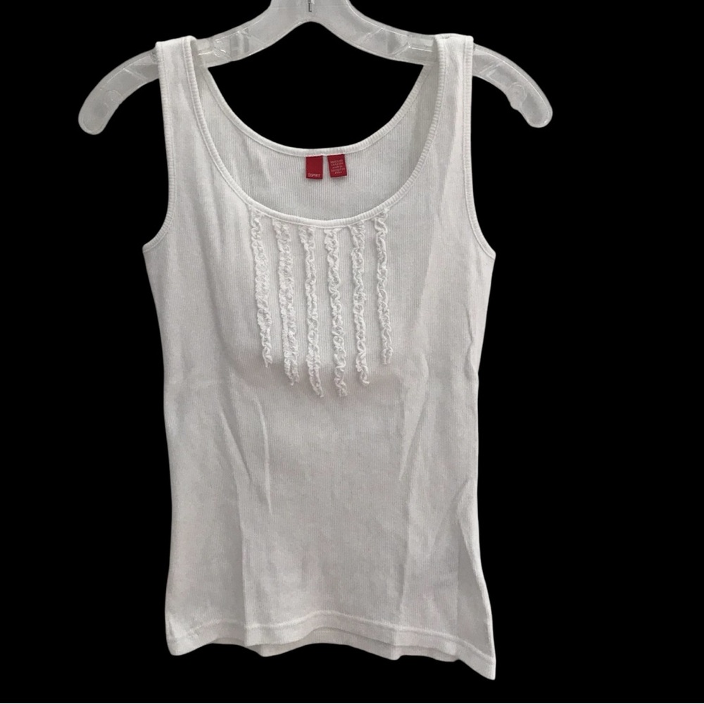 ESPRIT Ruffled White TANK TOP